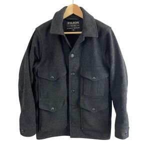 Filson Mackinaw Wool Cruiser Jacket Mens XS Charcoal Gray 11010043 USA Made